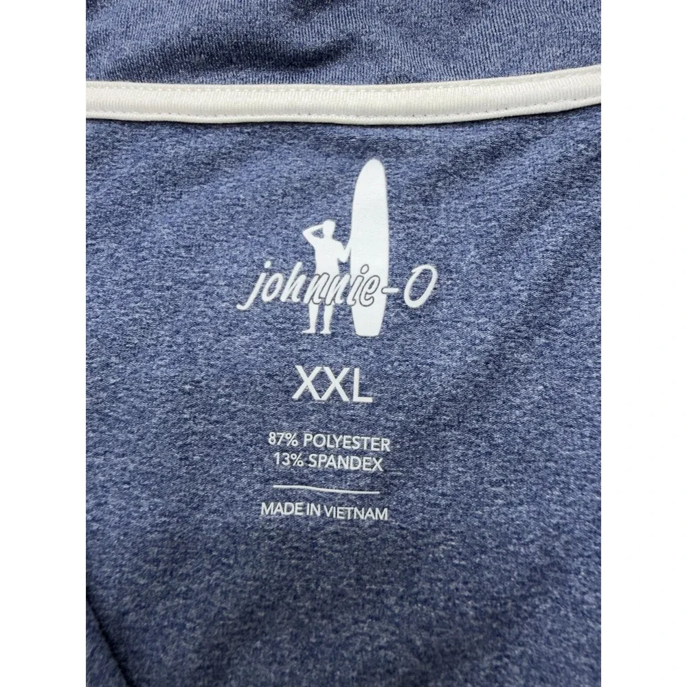 Johnnie-O Pullover Mens 2XL Blue 1/4 Zip Lightweight Stretch Golf Performance
